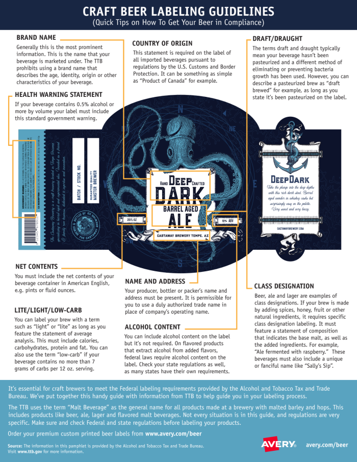 beer label infographic with guidelines